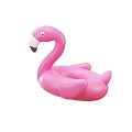 Pink Flamingo Inflatable Pool Float With Soft Surface For Summer Water Fun 3d model