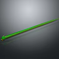 Green Snake With Long Slender Shiny Body Red Head Details In Grey Gradient Background