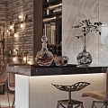 Modern Living Dining Room Interior With Open Concept Pendant Lights Sofa Dining Table And Chairs