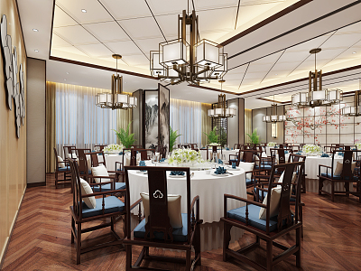 New Chinese Banquet Hall 3d model