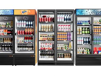 Modern Freezer Beverage and Beverage 3d model