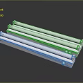 Sleek Modern Furniture Lighting With White Elongated LED Tubes And Reflective Surface