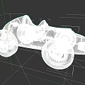 Red Vintage Race Car With Number 12 On Body Classic Retro Design And Large Wheels