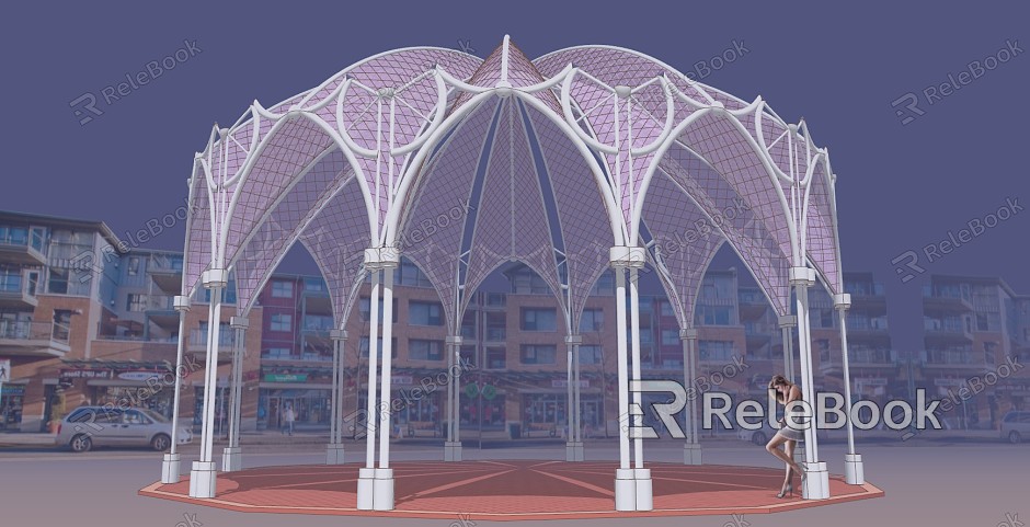 Modern Tensioned Film Building model