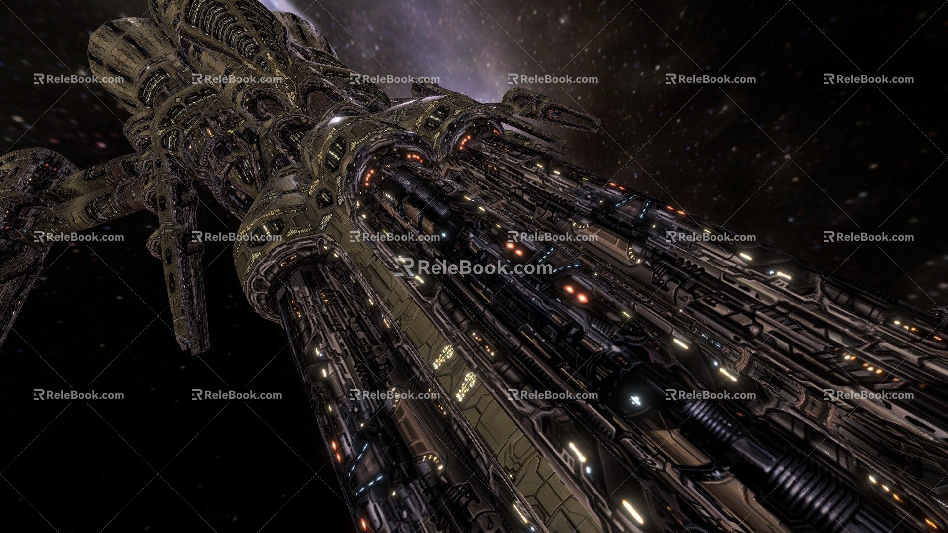 Science Fiction Battleship 3d model