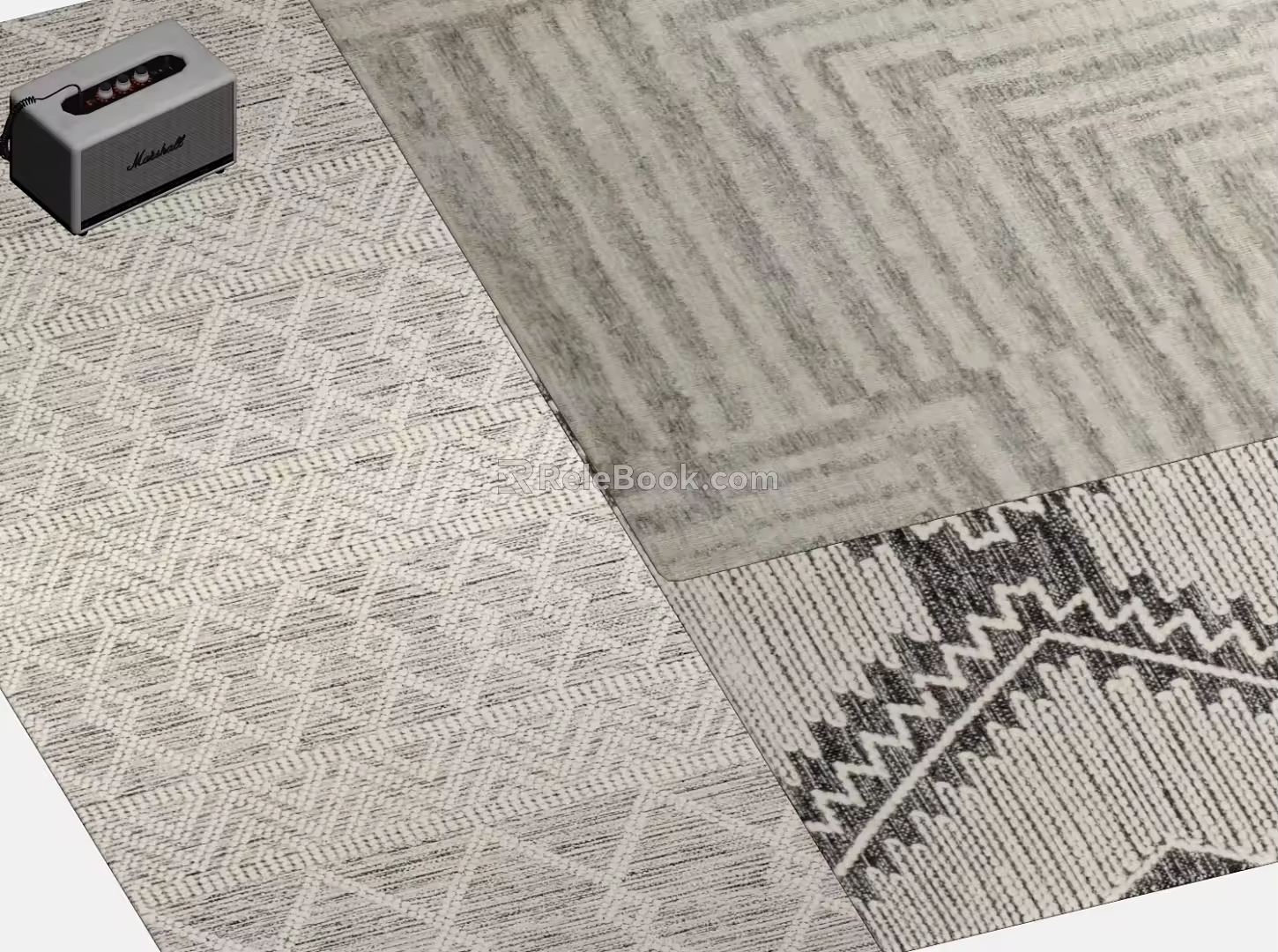 Rectangular carpet Modern carpet 3d model