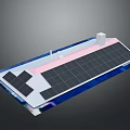Solar Panel Array On Roof With Various Sections And White Component Design