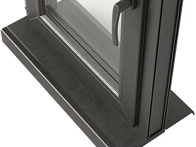 Modern Casement Window Design With Aluminum Frame Sleek Handle And Clear Glass 3d model