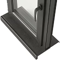 Modern Casement Window Design With Aluminum Frame Sleek Handle And Clear Glass