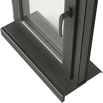 Modern Casement Window Design With Aluminum Frame Sleek Handle And Clear Glass 3d model