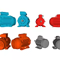 Industrial Electric Motors In Multiple Colors And Models For Machinery Use
