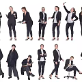 Professional Business Women Showing Various Work Poses In Office Attire