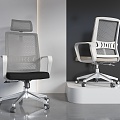 Modern Office Chair I-Chair Middle Back Chair Conference Chair Staff Chair Office Furniture Seat Mesh Chair 3d model