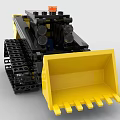 Lego toy building blocks crawler bulldozer dump truck excavator engineering vehicle 3d model