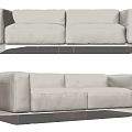 Modern Double Sofa Acrylic Double Sofa Multiplayer Sofa 3d model