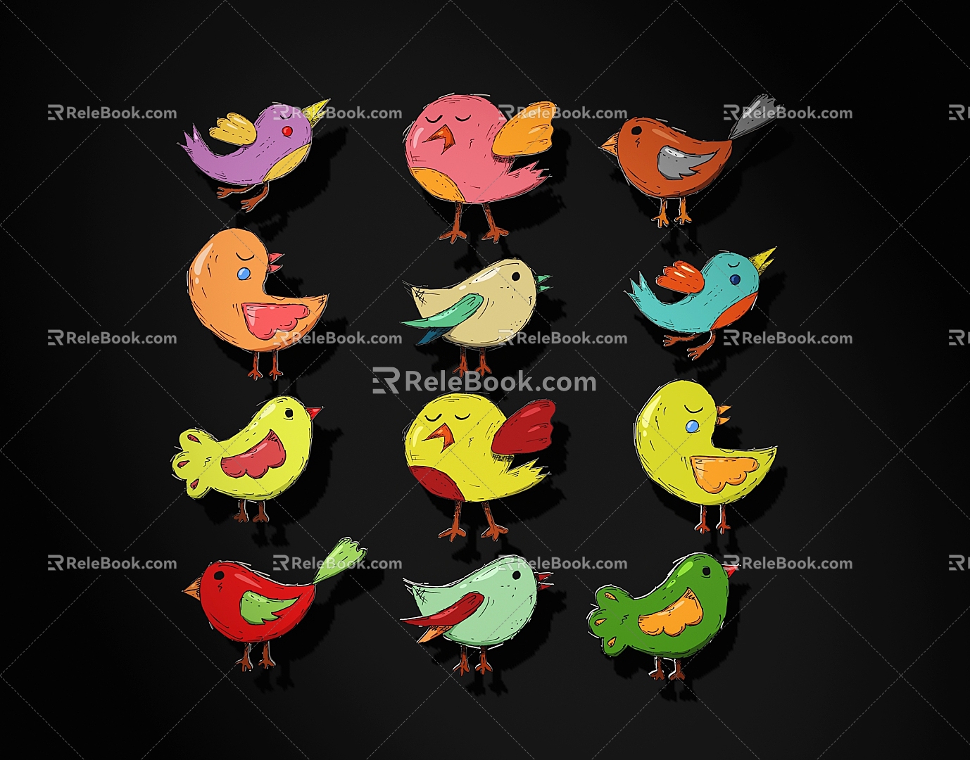 Bird Beauty Chen Shape Wall Decorative Silhouette 3d model