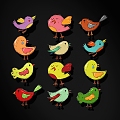 Bird Beauty Chen Shape Wall Decorative Silhouette 3d model