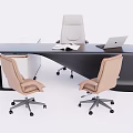 Modern Office Desk Boss Desk Computer Desk 3d model