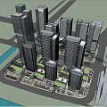 Vibrant Urban Commercial District With High Rise Buildings Pedestrians And Shops