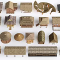 Traditional Thatched Roof House Models In Various Architectural Styles And Designs