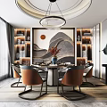 New Chinese Restaurant Table Multi-Person Table 3d model