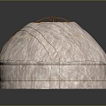 Mongolian yurt house outdoor items realistic 3d model