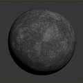 Dark Artistic Sphere With Yellow Orange Spots And Textured Reflective Base
