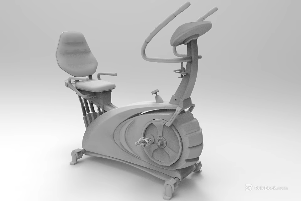 Fitness Exercise Bike With Adjustable Seat And Ergonomic Design For Home Gym 3d model 