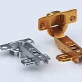 Gold and Silver Metal Hinges for Furniture Hardware with Sturdy Design