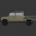 UAZ Beige Pickup Truck Exterior With Dark Roof And Off Road Features