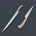 High Quality Kitchen Knives With Wooden Handles And Sharp Metal Blades