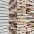 Wall Surface Design With Diverse Stone Brick Textures And Color Options
