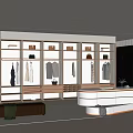 Modern Walk in Closet Interior Design With Hanging Clothes Wooden Storage Cabinets And Drawers
