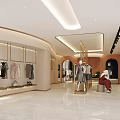 Modern Clothing Store Interior With Displayed Clothes Mannequins And Elegant Lighting