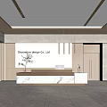 Modern Front Office Front Desk 3d model