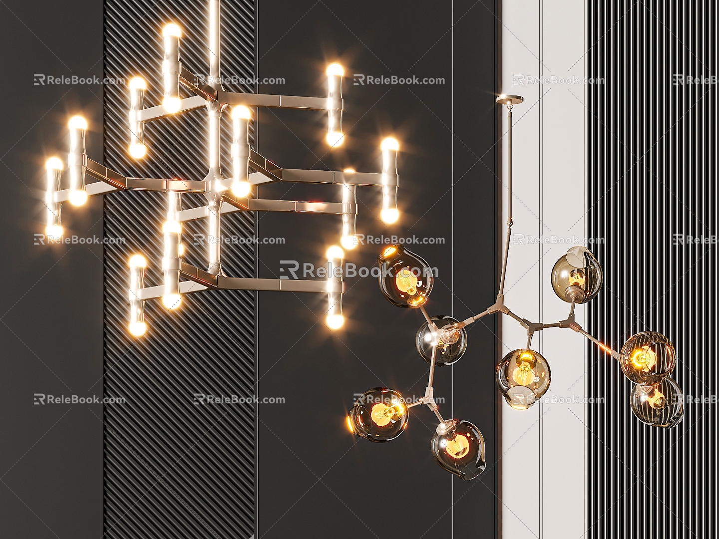 Modern chandelier 3d model