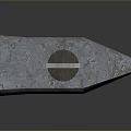 Durable Axe Tool With Metal Head And Wooden Handle In Gray Background