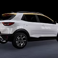 White Kia SUV With Yellow Roof Accents Sporty Front Design And Black Alloy Wheels