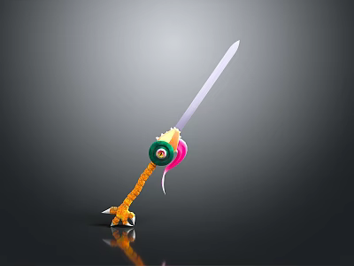 Dragon Blade Weapon Dragon Blade Cold Weapon Knife 3d model