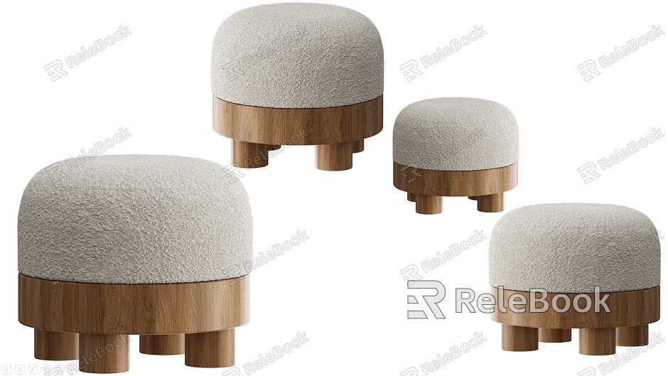 Round Stool Bench Square Stool Fabric Stool Leisure Stool Sofa Stool Low Stool Bed End Stool Children's Stool model