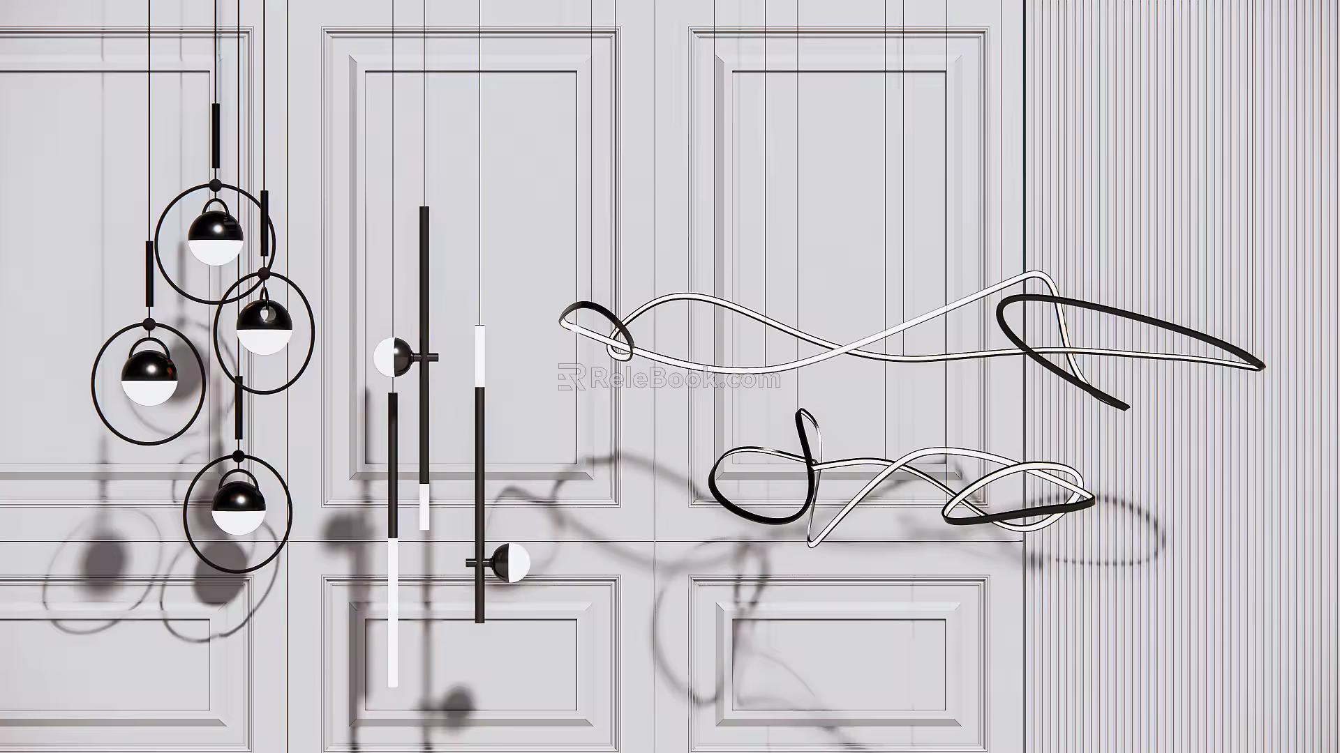 Modern chandelier 3d model