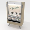 Beige Commercial Cigarette Vending Machine With Multiple Columns And Metal Stands