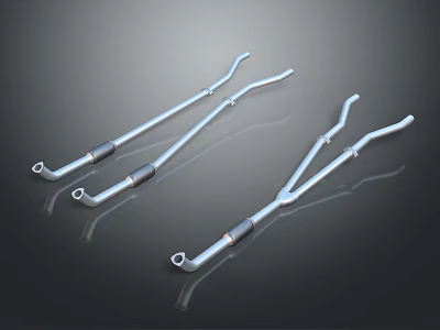 Industrial Steel Tubing Components With Precision Bent Design For Heavy Duty Industrial Machinery 3d model