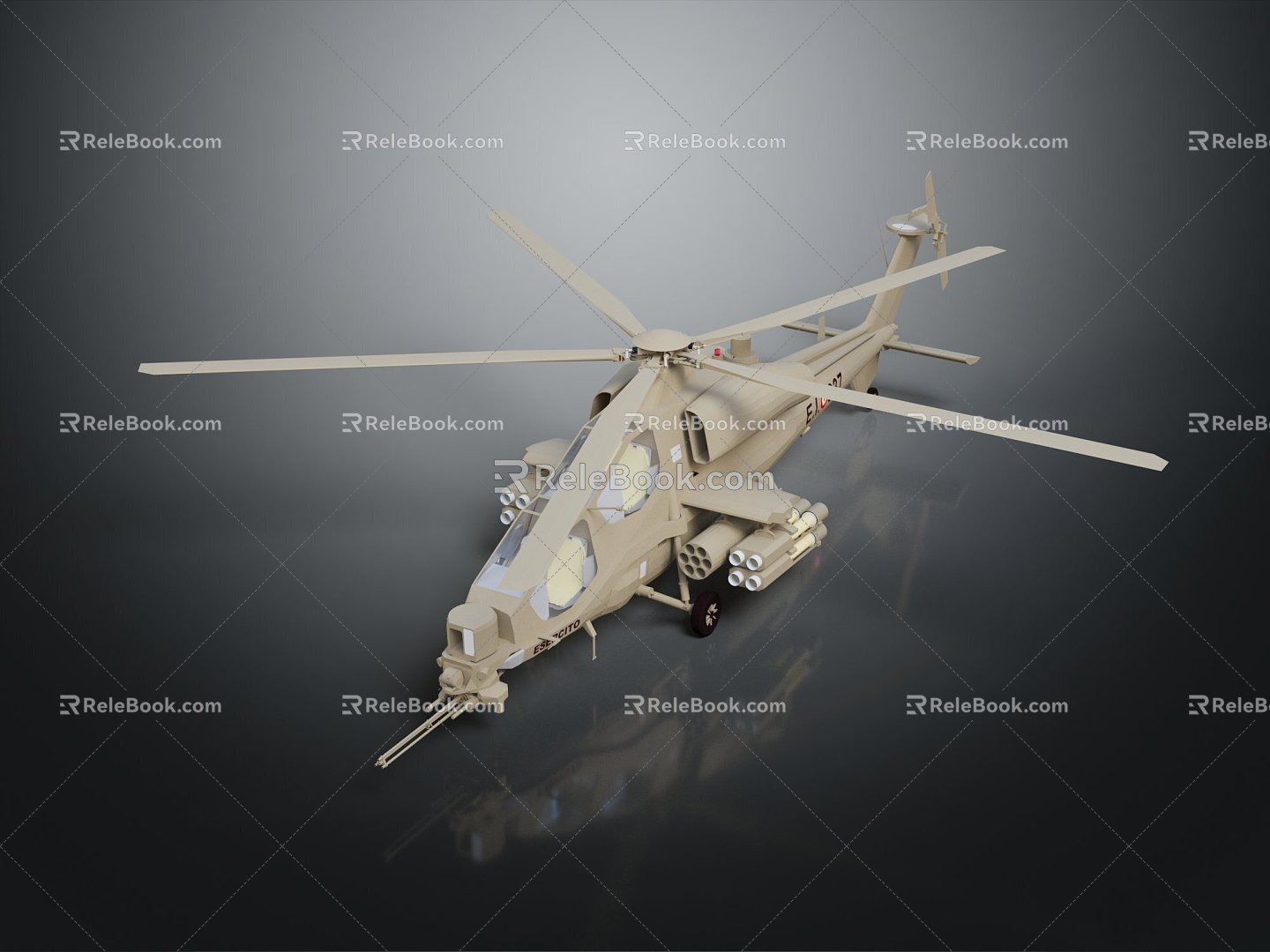 helicopter gunship helicopter gunship combat helicopter 3d model