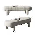 modern sofa stool bed end stool 3d model