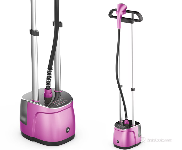 Pink Household Garment Steamers With Modern Design Upright Structure And Steam Function 3d model
