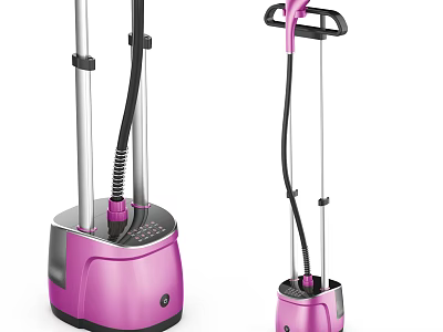 Pink Household Garment Steamers With Modern Design Upright Structure And Steam Function 3d model