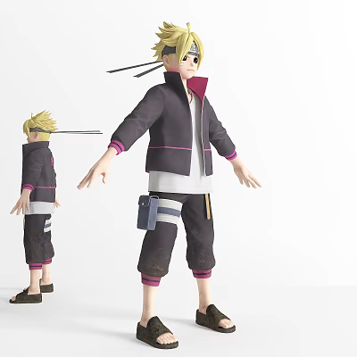 Modern Anime Characters Bo People 3d model