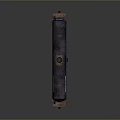 PROCOR Rusted Dark Colored Tanker Rail Car With Ladder And Platform