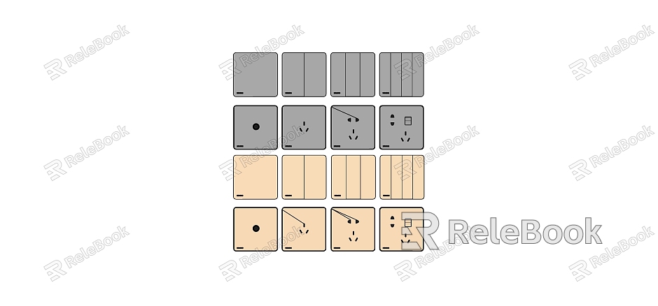 Switch socket panel combination model